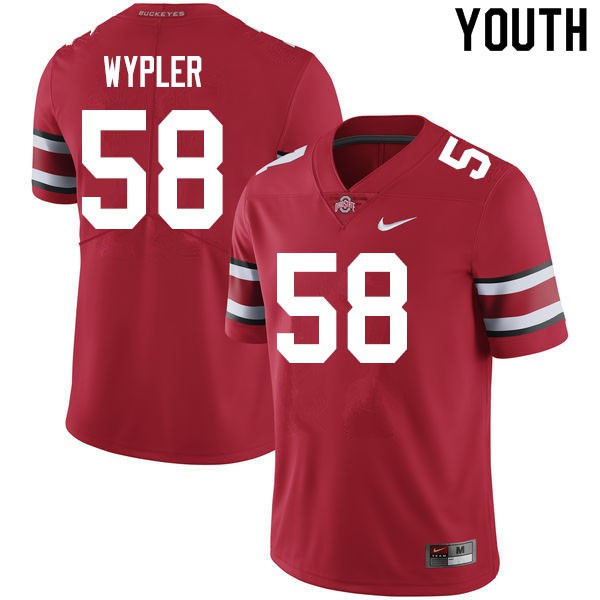 Ohio State Buckeyes #58 Luke Wypler Youth Official Jersey Scarlet OSU1565